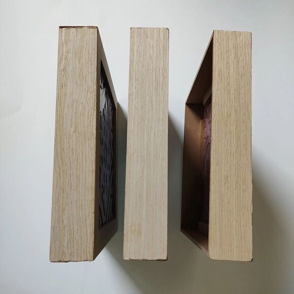 Lot of 3 Modern Cottage Decorative & Framed Ceiling Tile Plaque Wall Decor - Picture 11 of 11